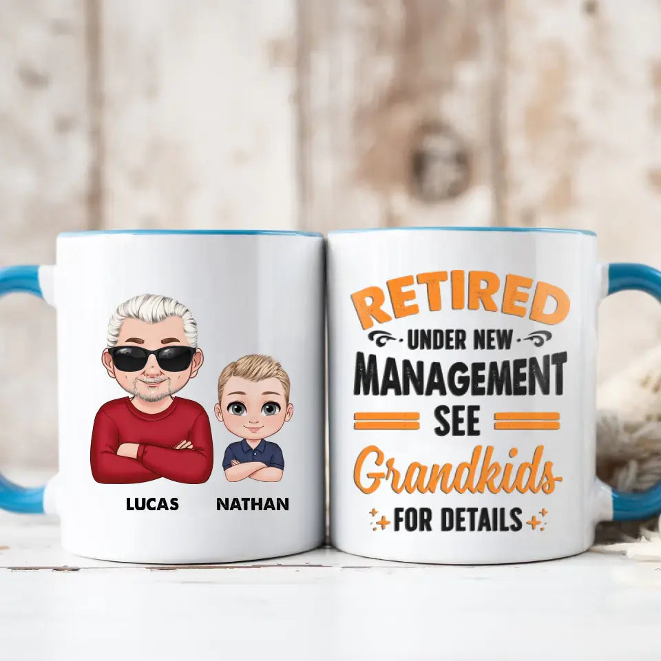 Grandpa Retirement Mug  - Custom Name - Personalized Gifts For Grandpa - Mug