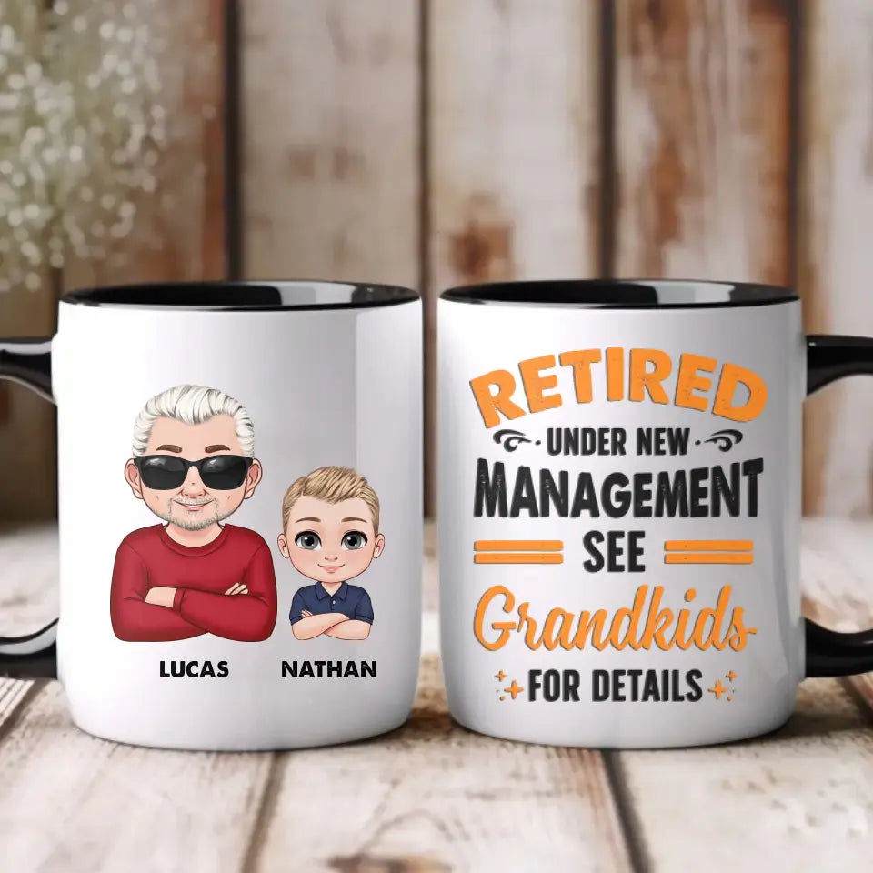 Grandpa Retirement Mug  - Custom Name - Personalized Gifts For Grandpa - Mug
