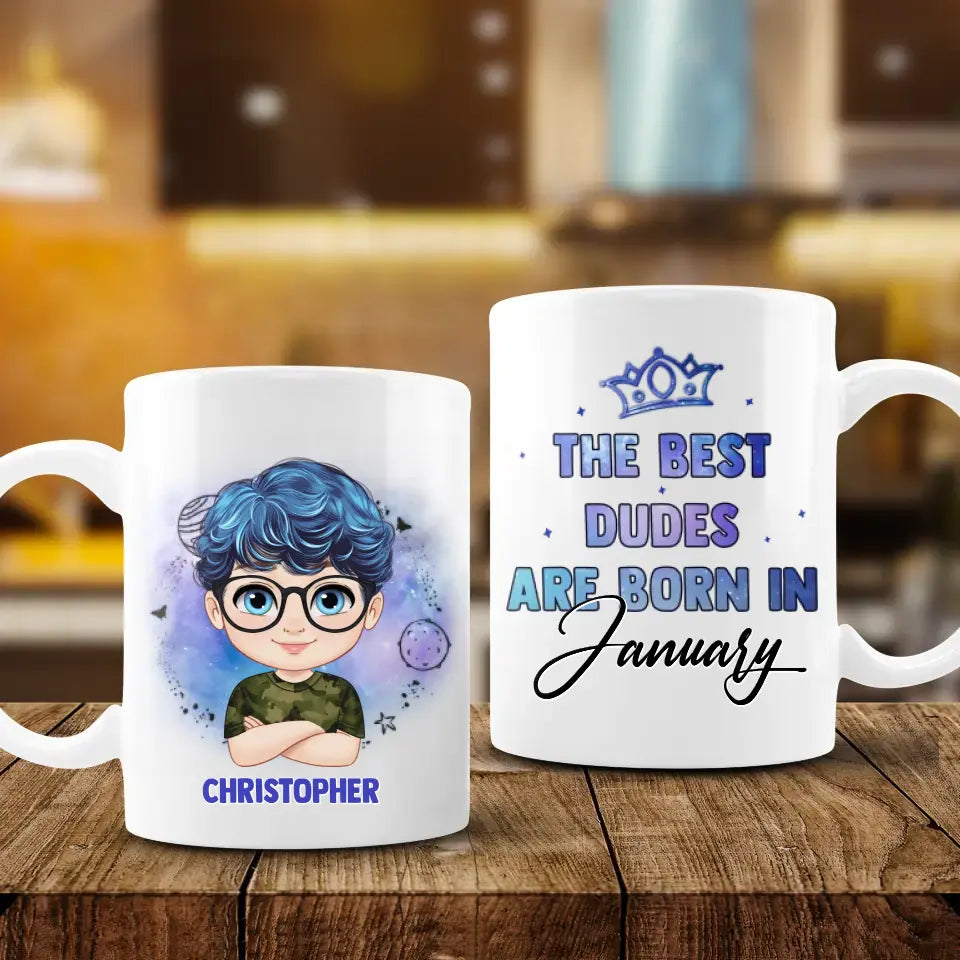 The Best Dudes - Custom Month - Personalized Gifts For Him - Mug