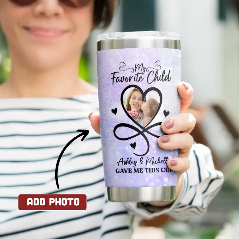 My Child Gave Me This Cup - Custom Photo - Personalized Gifts For Mom - 20oz Tumbler