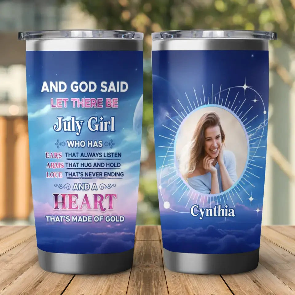 And God Said Let There Be - Custom Photo - Personalized Gifts For Her - 20oz Tumbler