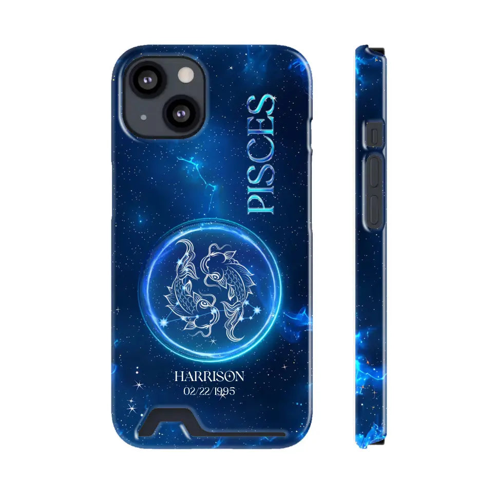 Zodiac Signs In Dark Blue Sky - Custom Zodiac - Personalized Gifts For Her - iPhone Tough Phone Case