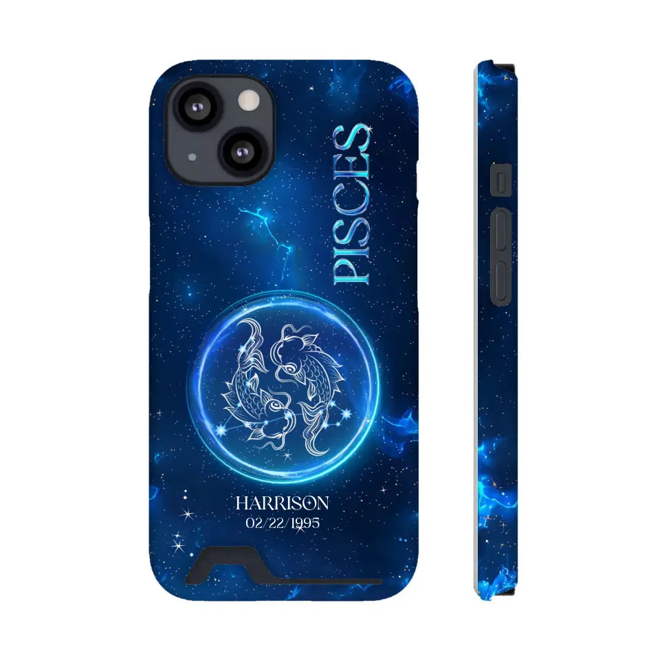 Zodiac Signs In Dark Blue Sky - Custom Zodiac - Personalized Gifts For Her - iPhone Tough Phone Case