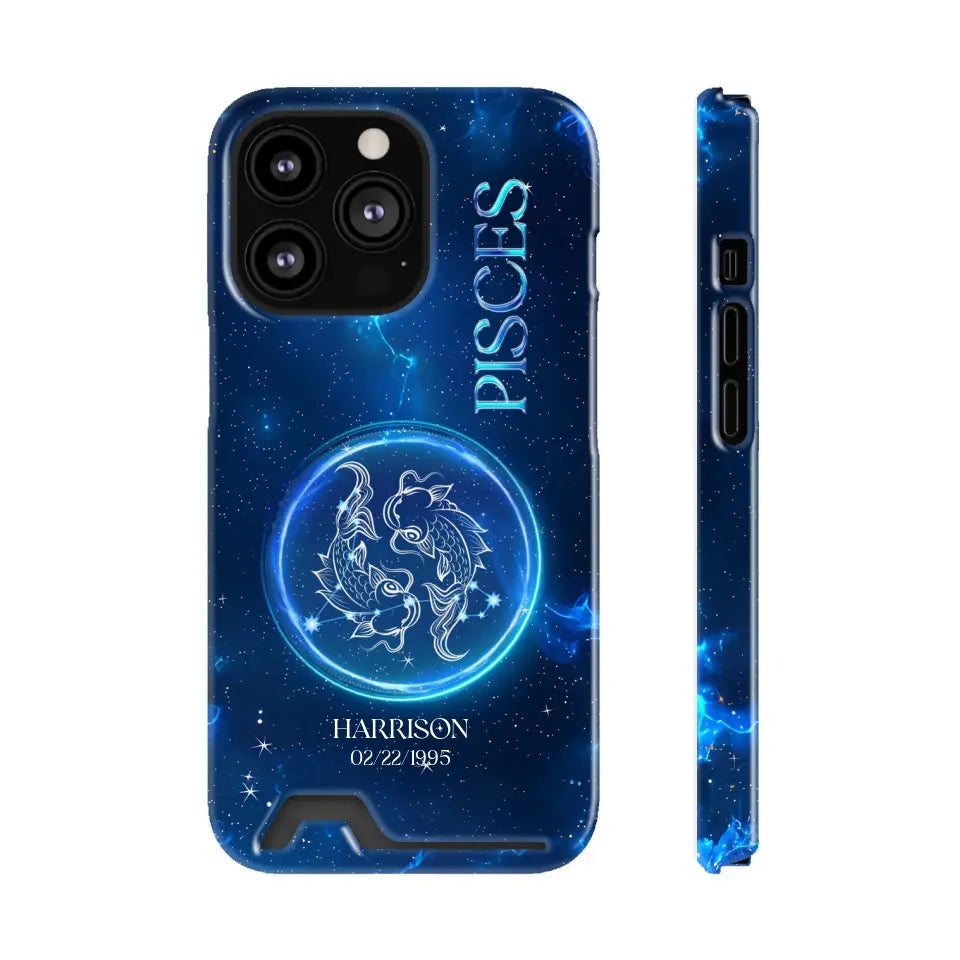 Zodiac Signs In Dark Blue Sky - Custom Zodiac - Personalized Gifts For Her - iPhone Tough Phone Case