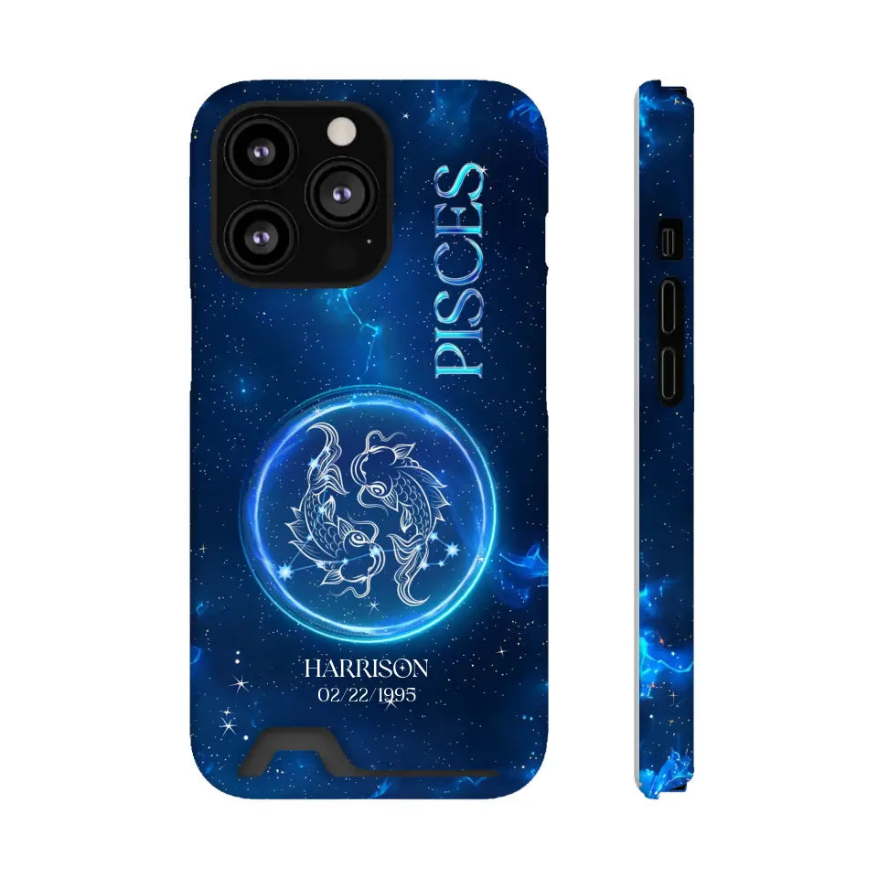 Zodiac Signs In Dark Blue Sky - Custom Zodiac - Personalized Gifts For Her - iPhone Tough Phone Case