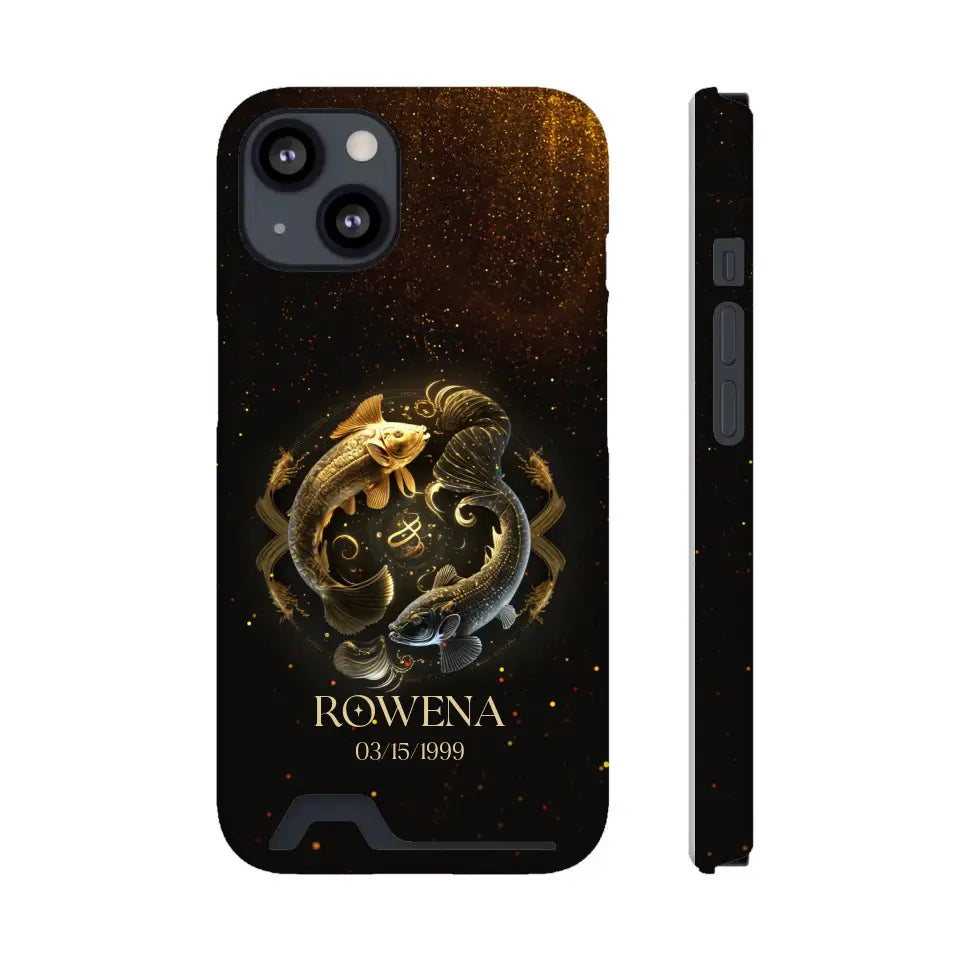 Golden Zodiac - Custom Zodiac - Personalized Gifts For Him - iPhone Tough Phone Case