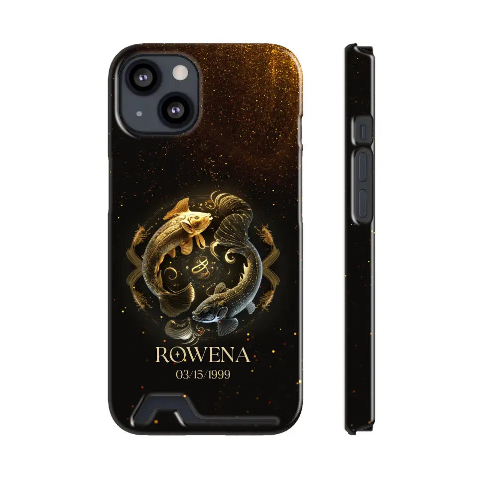 Golden Zodiac - Custom Zodiac - Personalized Gifts For Him - iPhone Tough Phone Case