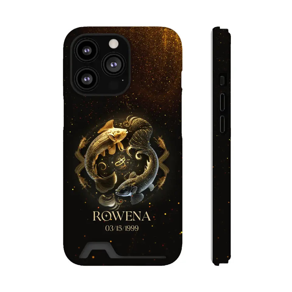 Golden Zodiac - Custom Zodiac - Personalized Gifts For Him - iPhone Tough Phone Case