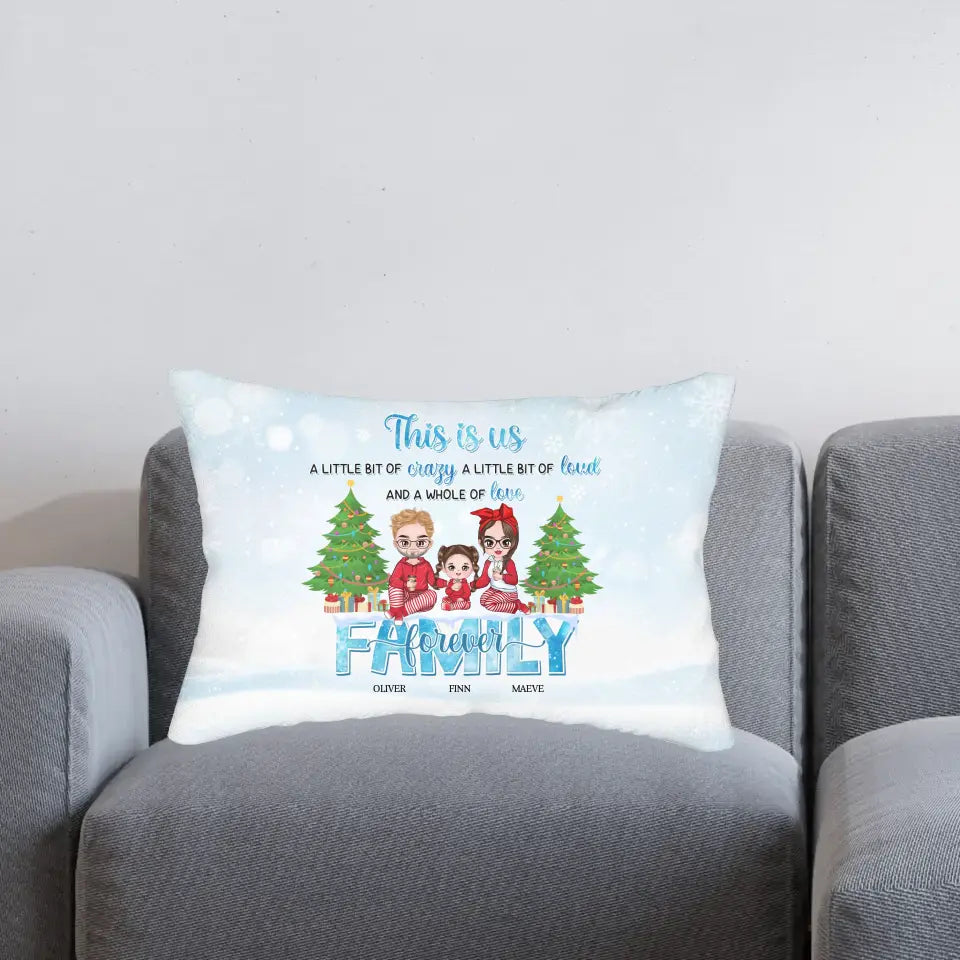 Family Forever - Personalized Spun Polyester Lumbar Pillow