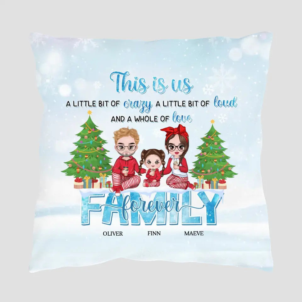 Family Forever - Personalized Spun Polyester Lumbar Pillow