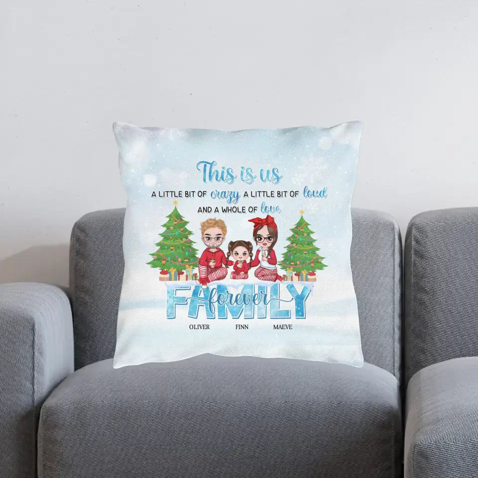 Family Forever - Personalized Spun Polyester Lumbar Pillow