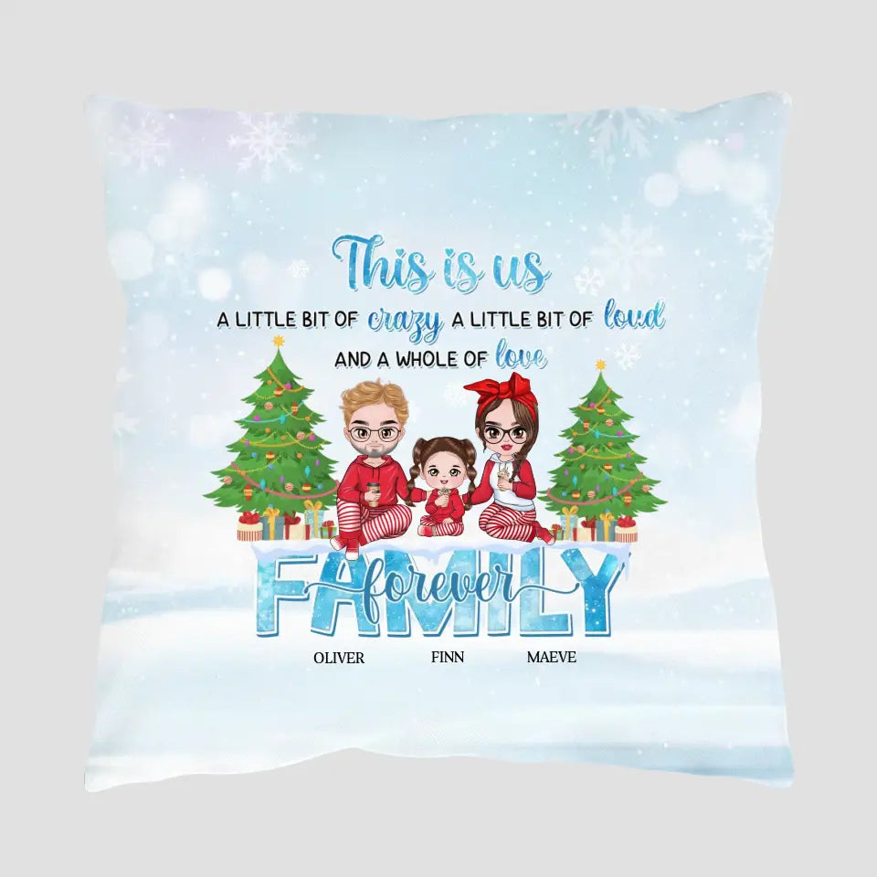 Family Forever - Personalized Spun Polyester Lumbar Pillow