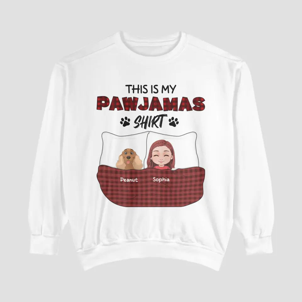 This Is My Pawjamas Shirt - Custom Pet - Personalized Gifts For Dog Lovers - Unisex Hoodie