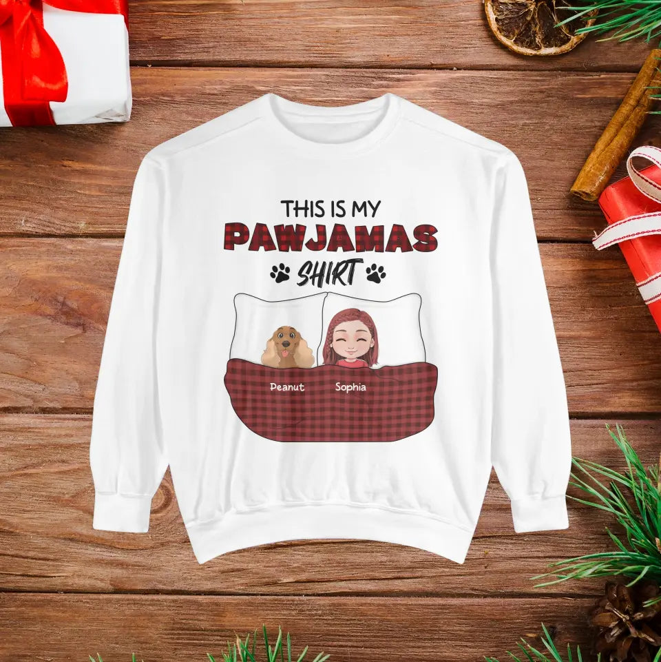 This Is My Pawjamas Shirt - Custom Pet - Personalized Gifts For Dog Lovers - Unisex Hoodie