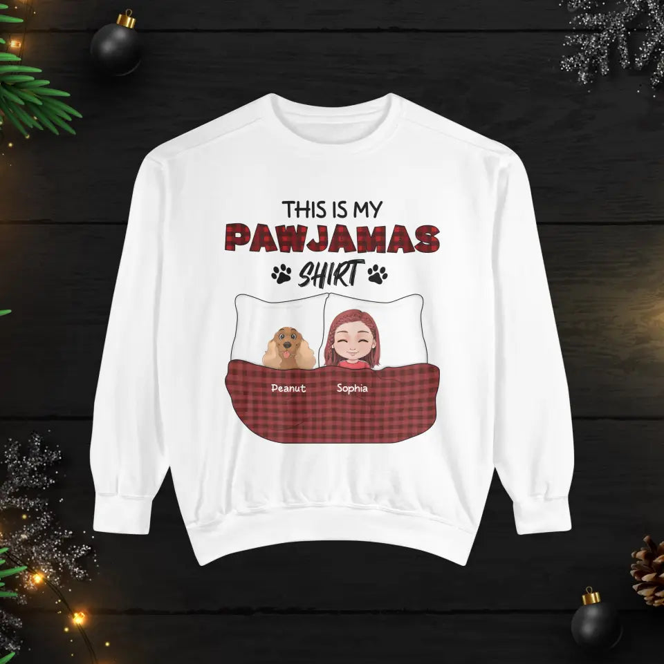 This Is My Pawjamas Shirt - Custom Pet - Personalized Gifts For Dog Lovers - Unisex Hoodie