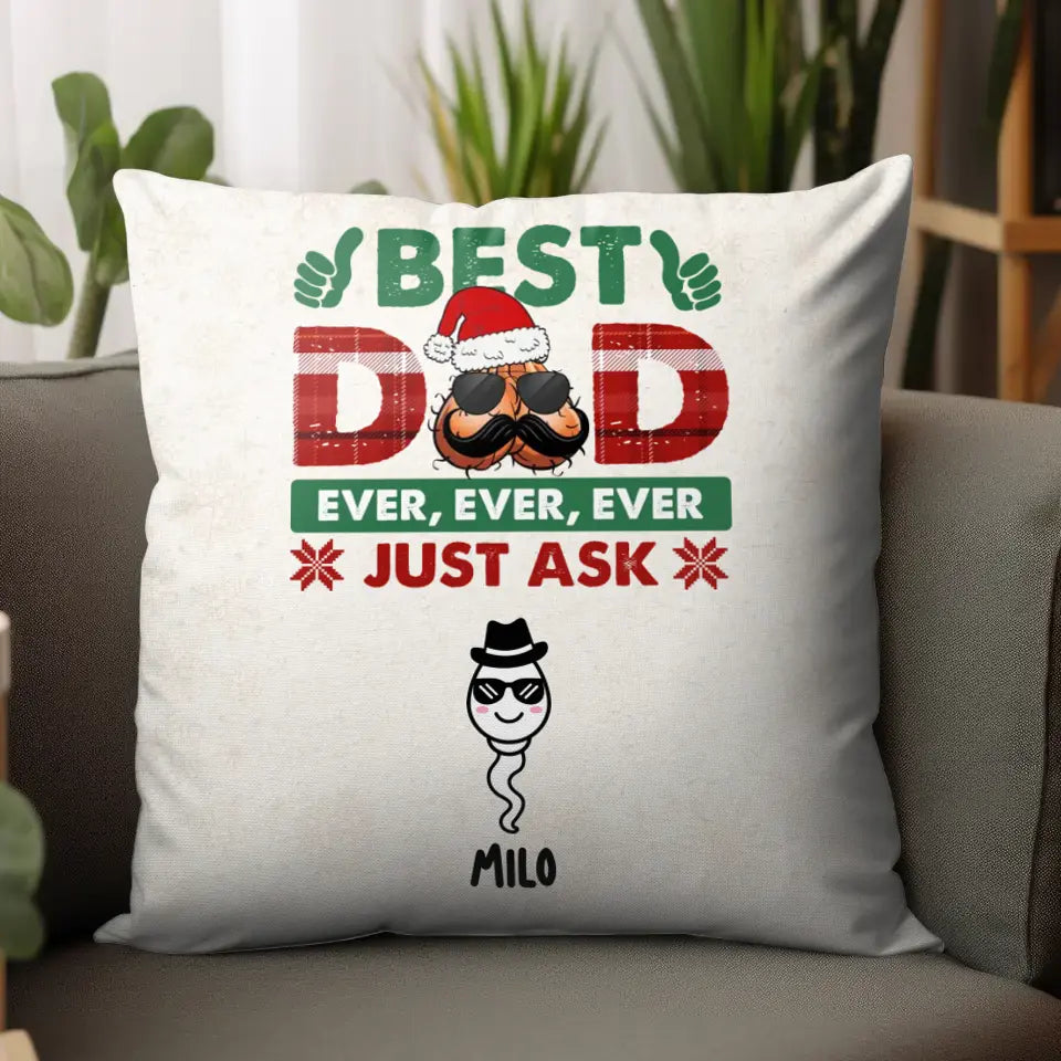 Best Dad Ever - Custom Name - Personalized Gifts For Dad - Pillow