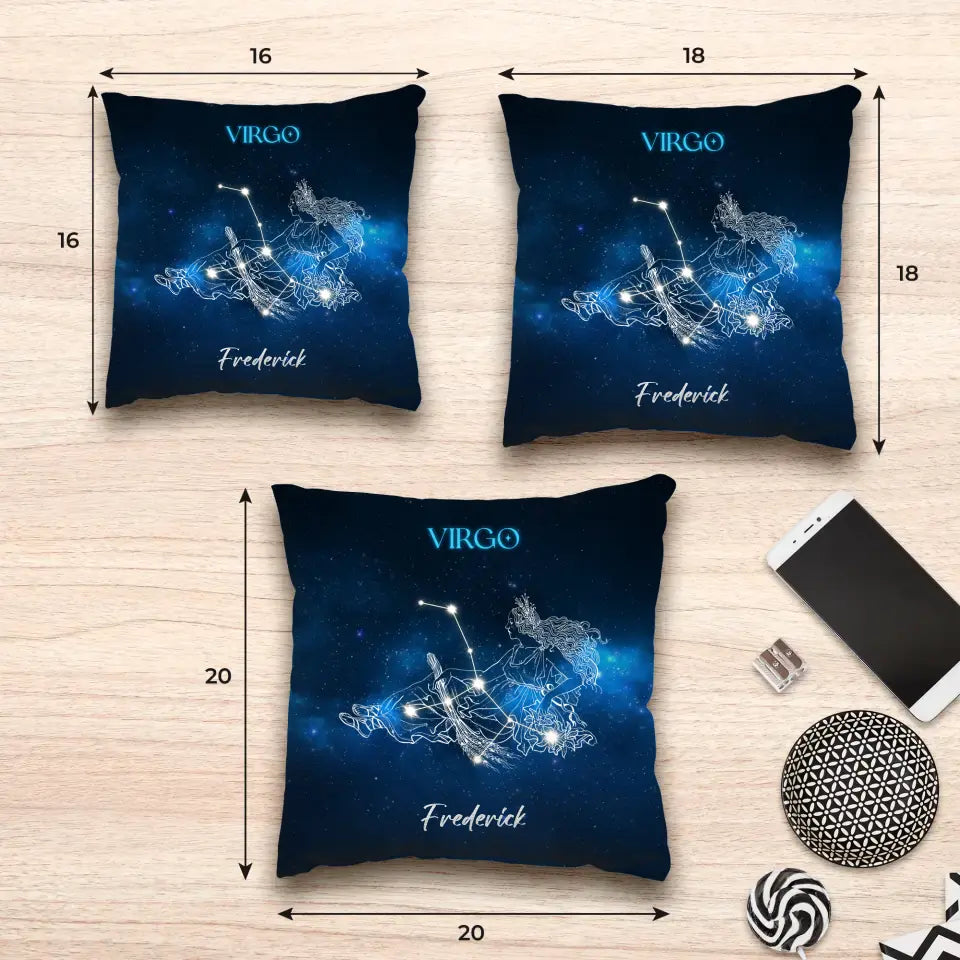 Astrology Pillow - Custom Zodiac - 
 Personalized Gifts For Him - Pillow