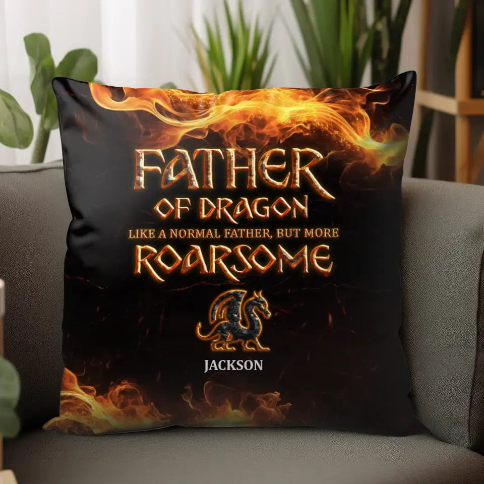 Father Of Dragons - Personalized Gifts For Dad - Pillow