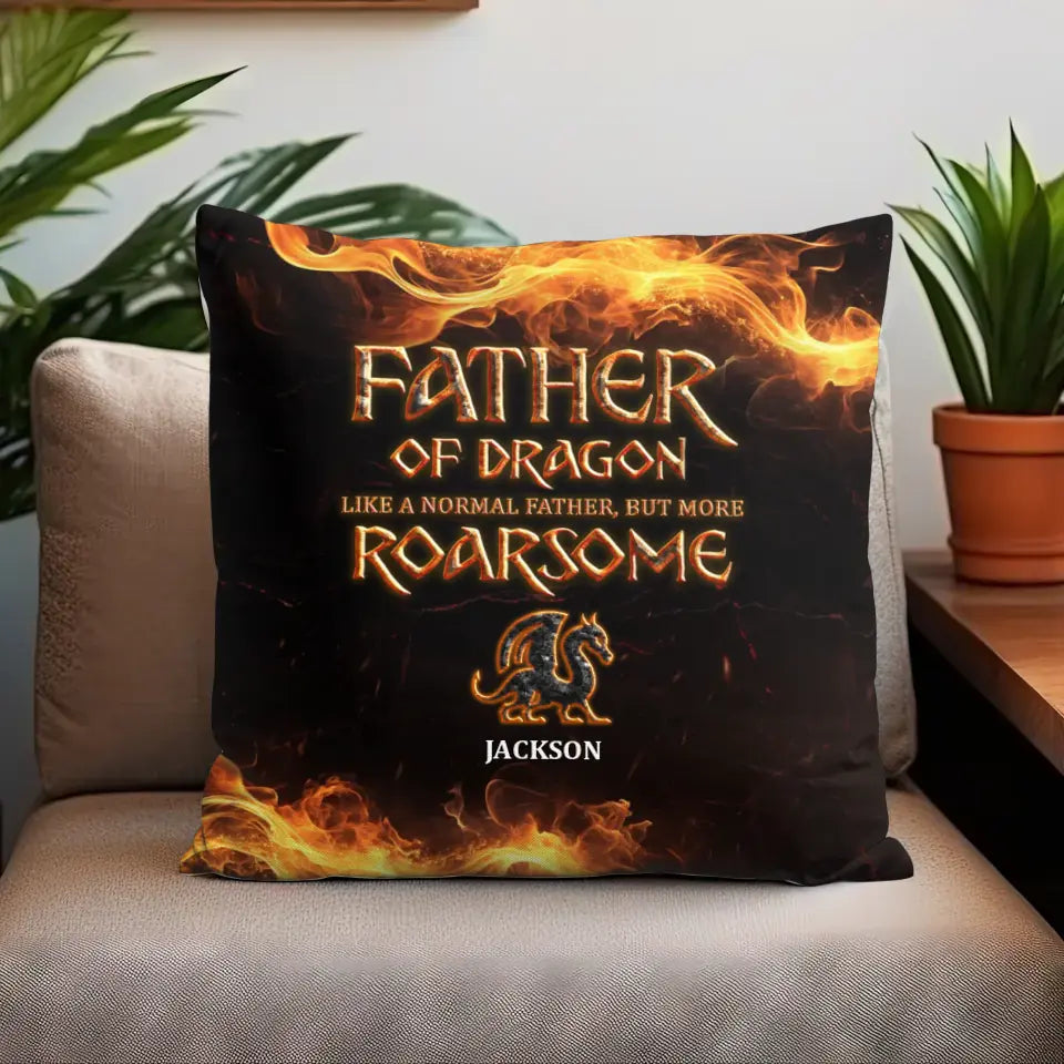 Father Of Dragons - Personalized Gifts For Dad - Pillow