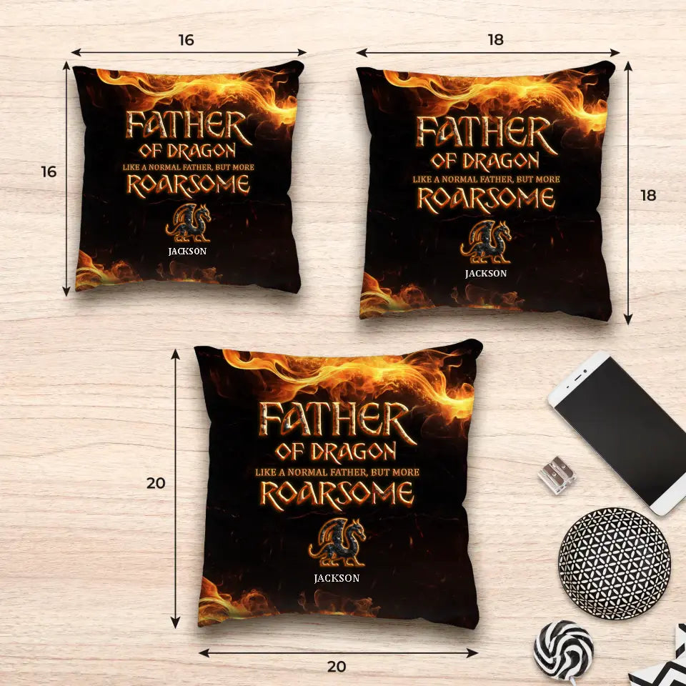 Father Of Dragons - Personalized Gifts For Dad - Pillow