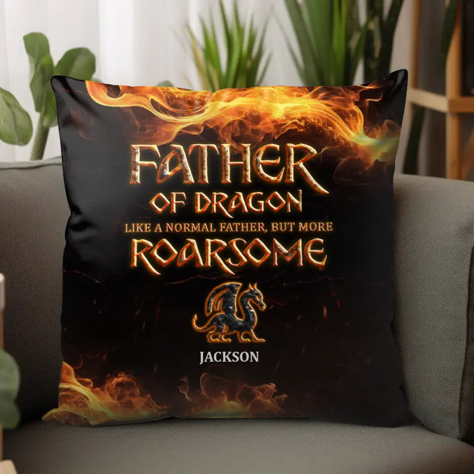 Father Of Dragons - Personalized Gifts For Dad - Pillow