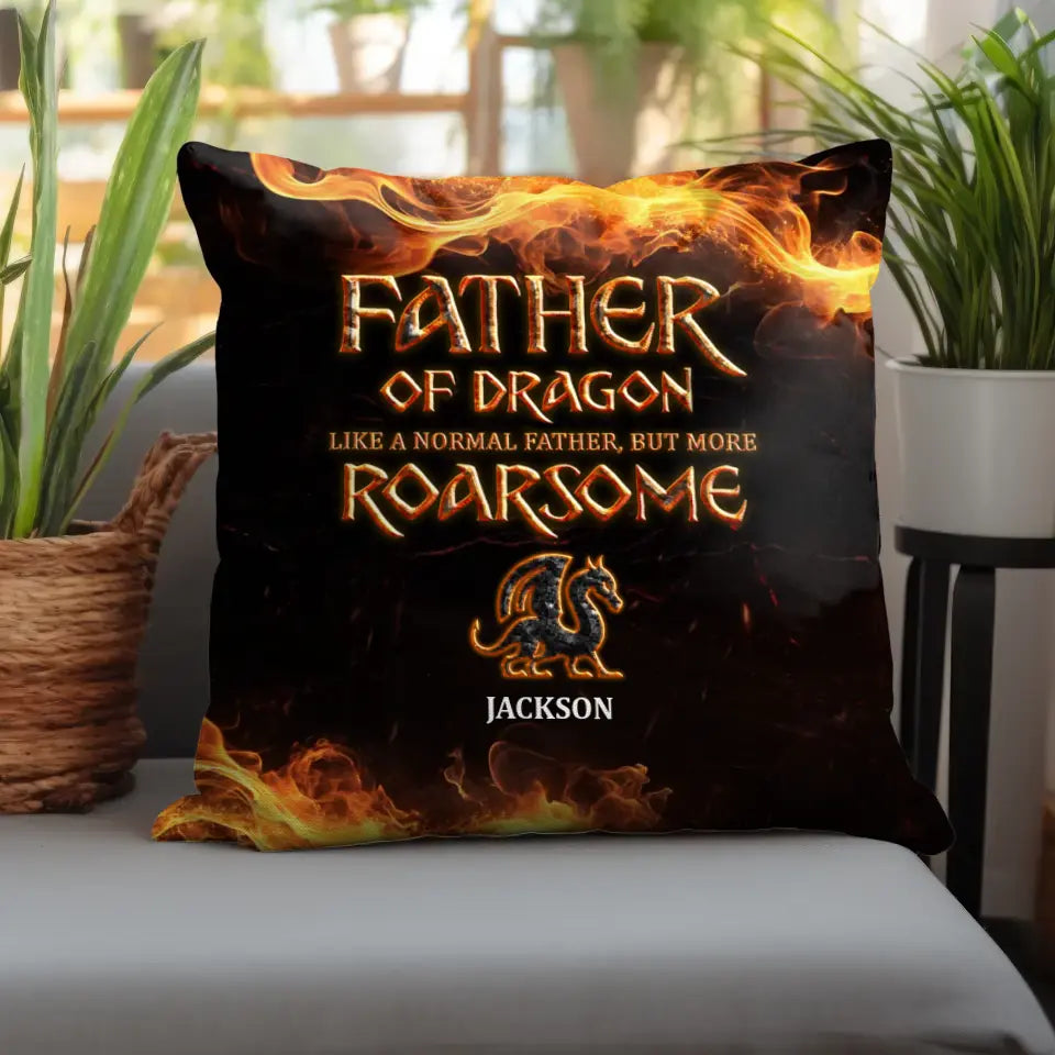 Father Of Dragons - Personalized Gifts For Dad - Pillow