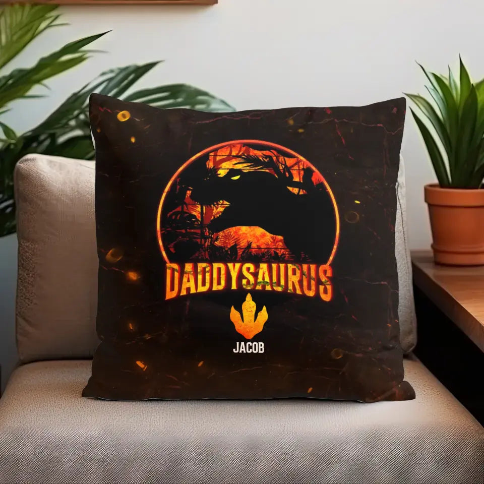 Daddysaurus - Personalized Gifts For Dad - Pillow