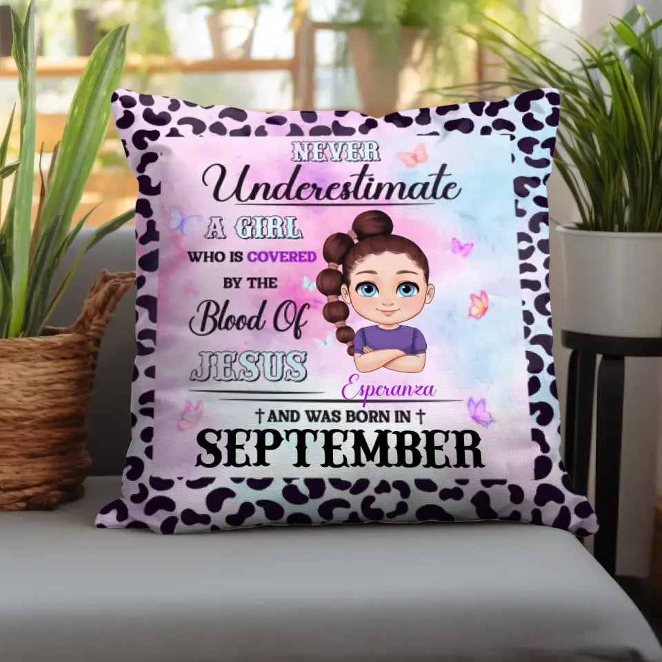 Never Underestimate - Custom Month - Personalized Gifts For Daughter - Pillow