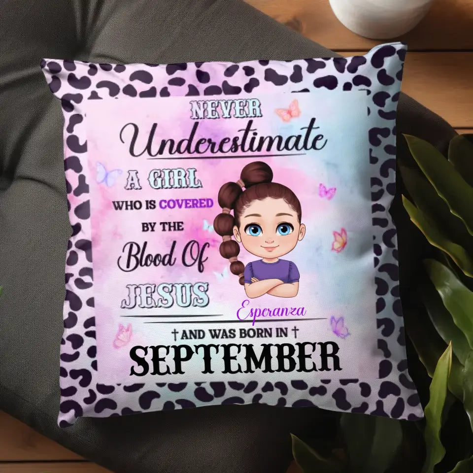 Never Underestimate - Custom Month - Personalized Gifts For Daughter - Pillow