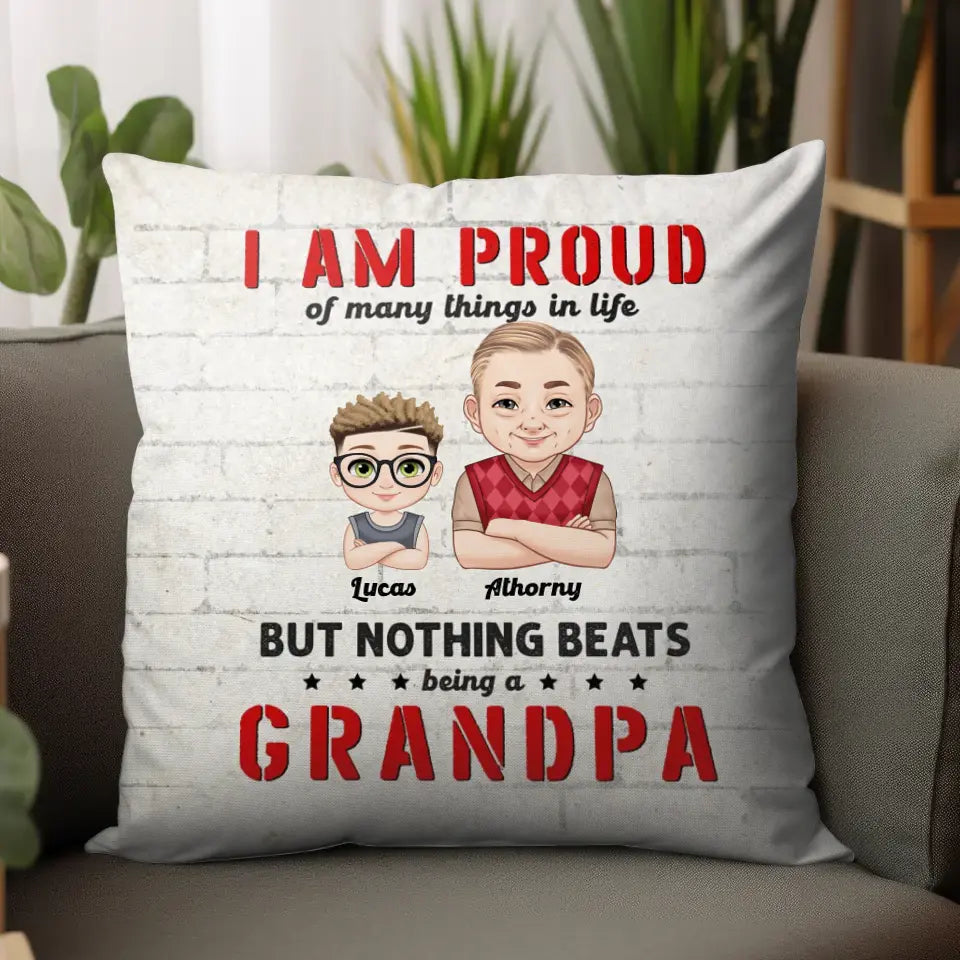 I Am Proud Of Many Things - Personalized Gifts For Grandpa - Pillow