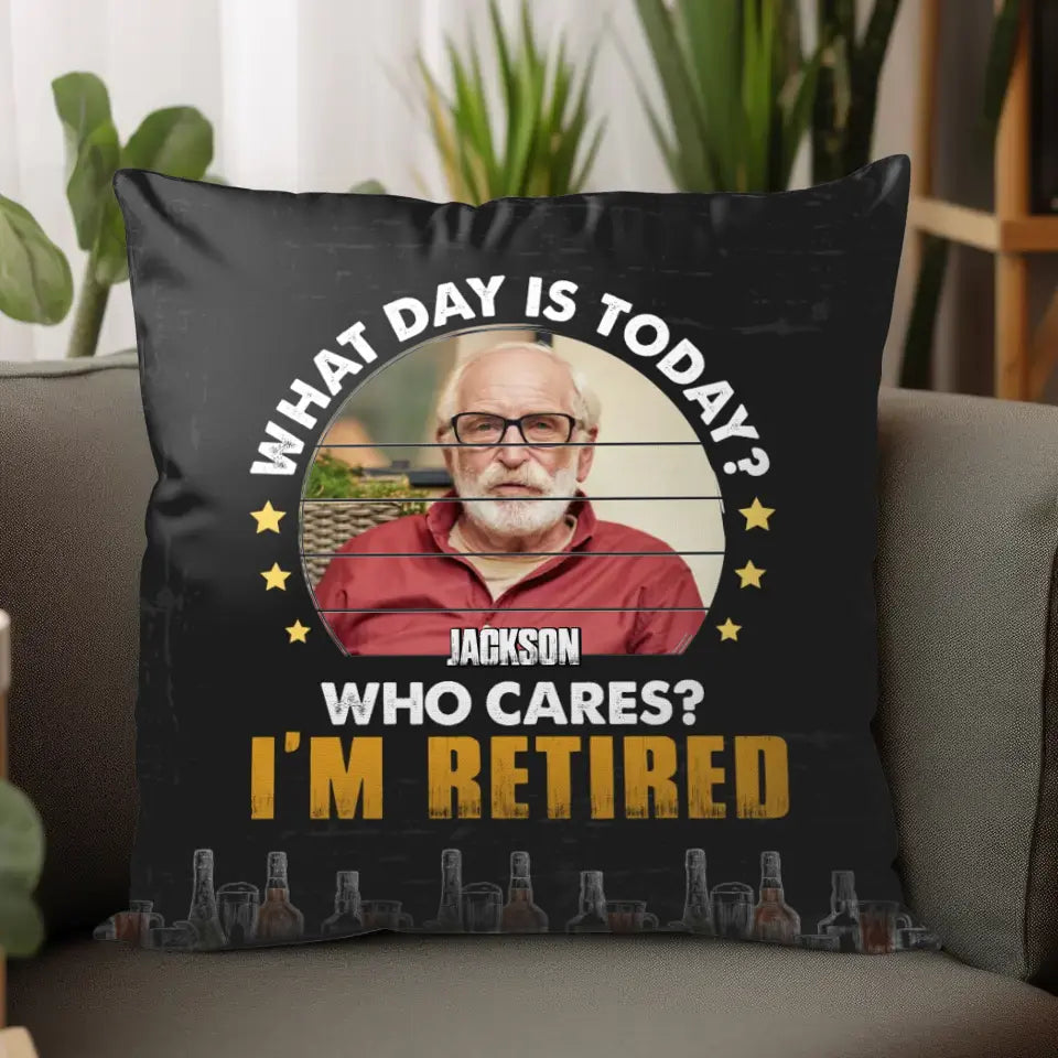 Who Cares I'm Retired - Personalized Gifts For Grandpa - Pillow