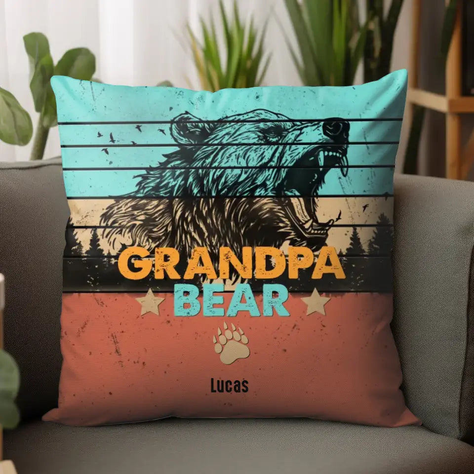 Grandpa Bear - Personalized Gifts For Grandpa - Pillow