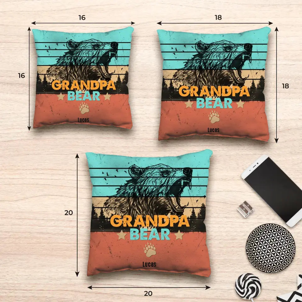 Grandpa Bear - Personalized Gifts For Grandpa - Pillow