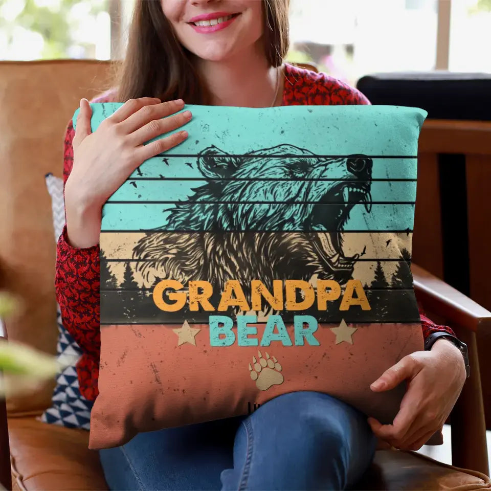 Grandpa Bear - Personalized Gifts For Grandpa - Pillow