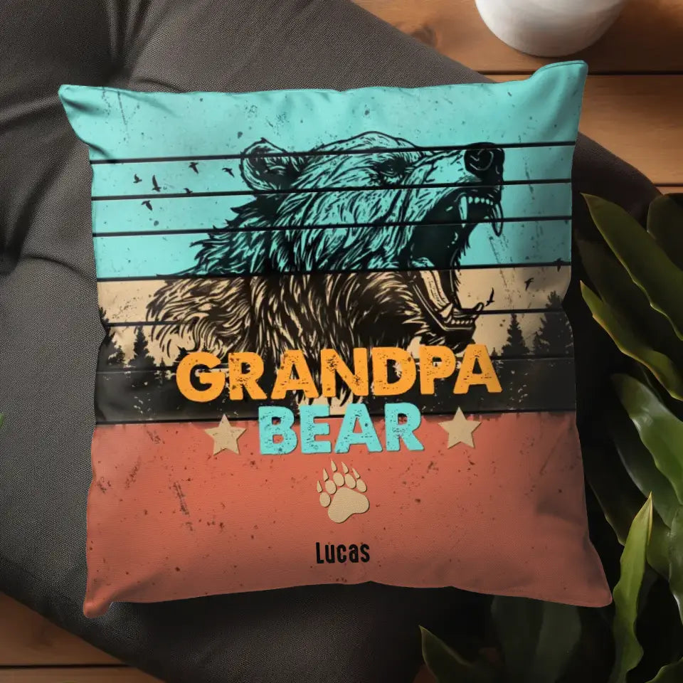 Grandpa Bear - Personalized Gifts For Grandpa - Pillow