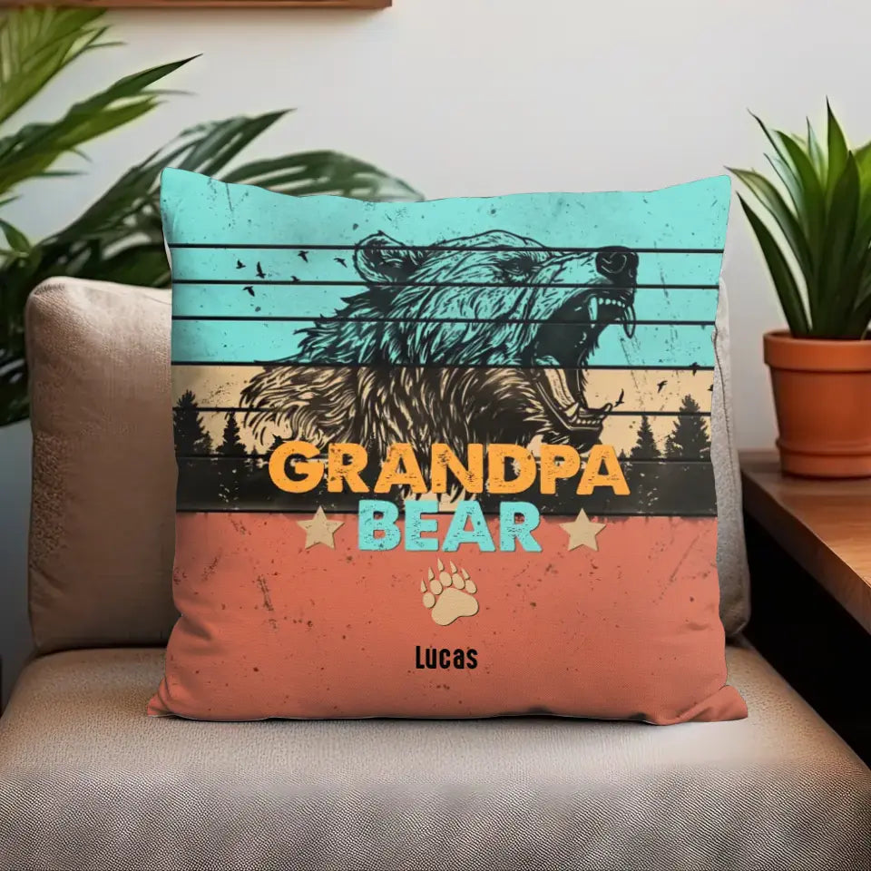 Grandpa Bear - Personalized Gifts For Grandpa - Pillow