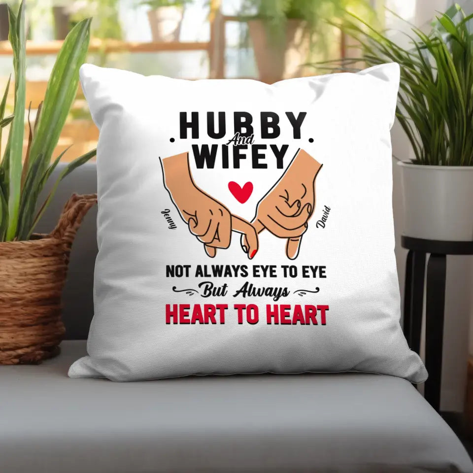 Hubby and Wifey - Personalized Gifts For Couples - Pillow