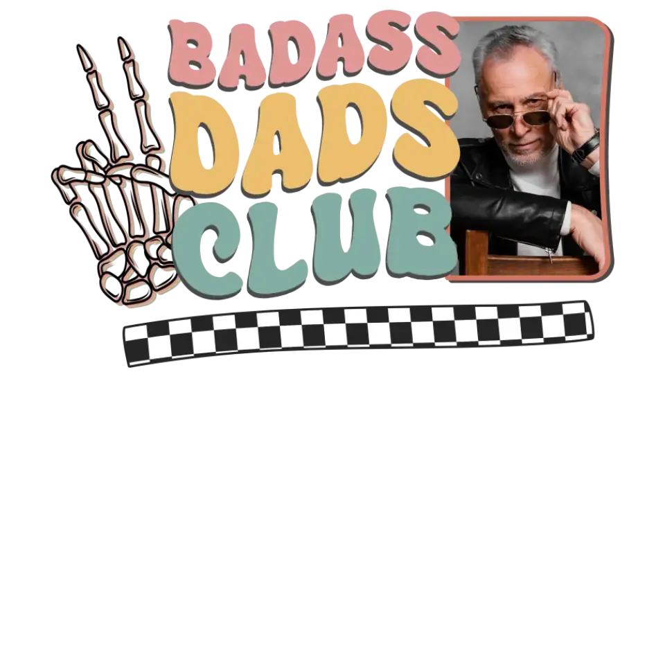 Badass Dads Club - Custom Photo - Personalized Gifts For Dad - T-Shirt