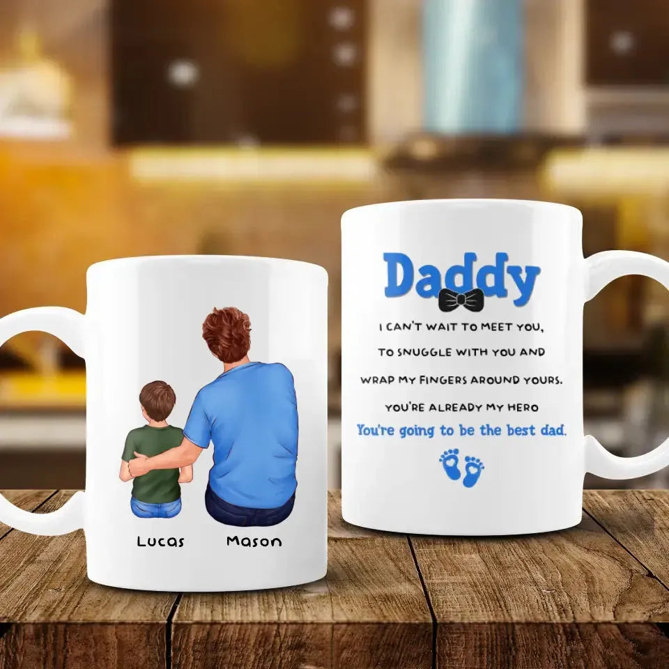 New Dad To Be - Custom Name - Personalized Gifts For Dad - Mug