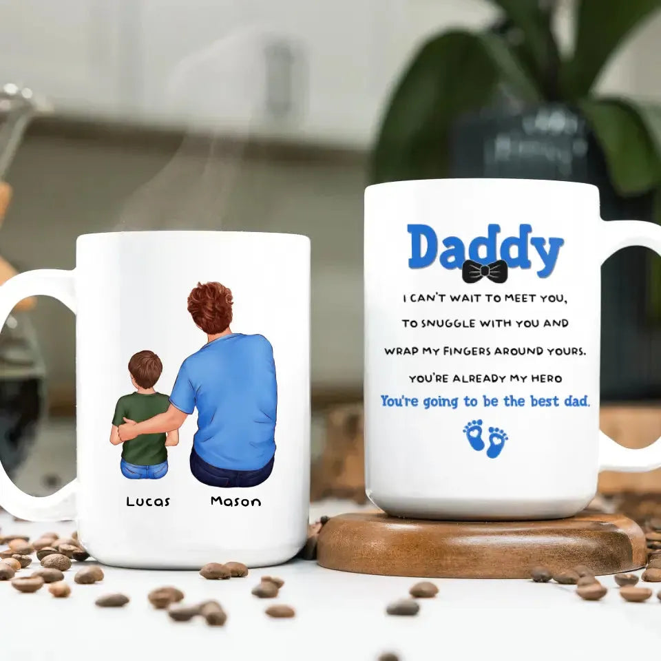 New Dad To Be - Custom Name - Personalized Gifts For Dad - Mug