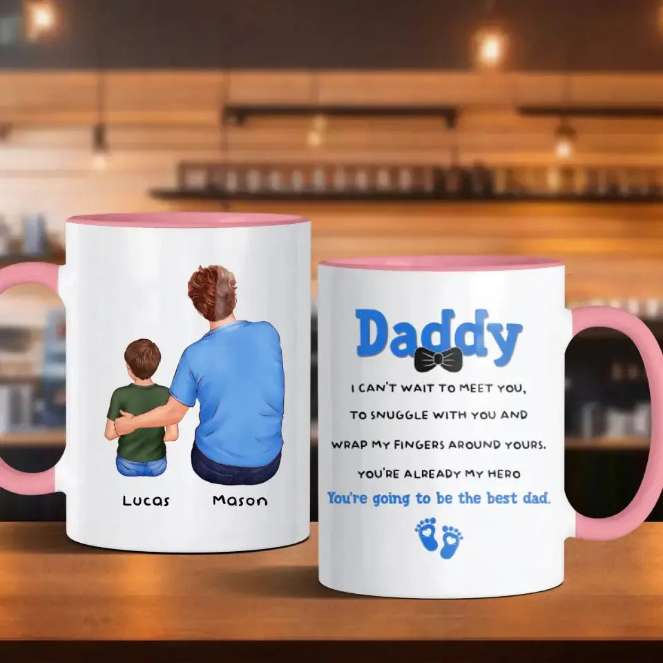 New Dad To Be - Custom Name - Personalized Gifts For Dad - Mug