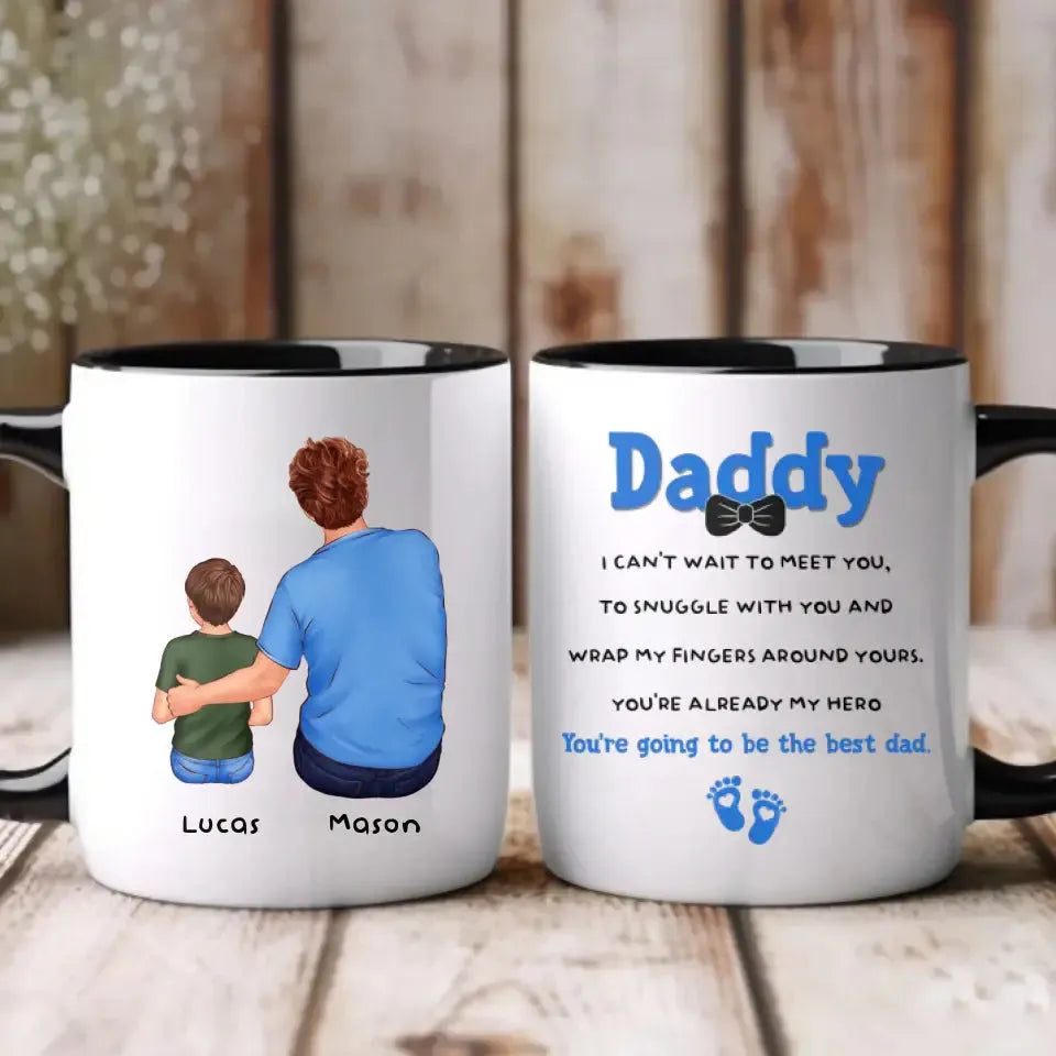 New Dad To Be - Custom Name - Personalized Gifts For Dad - Mug