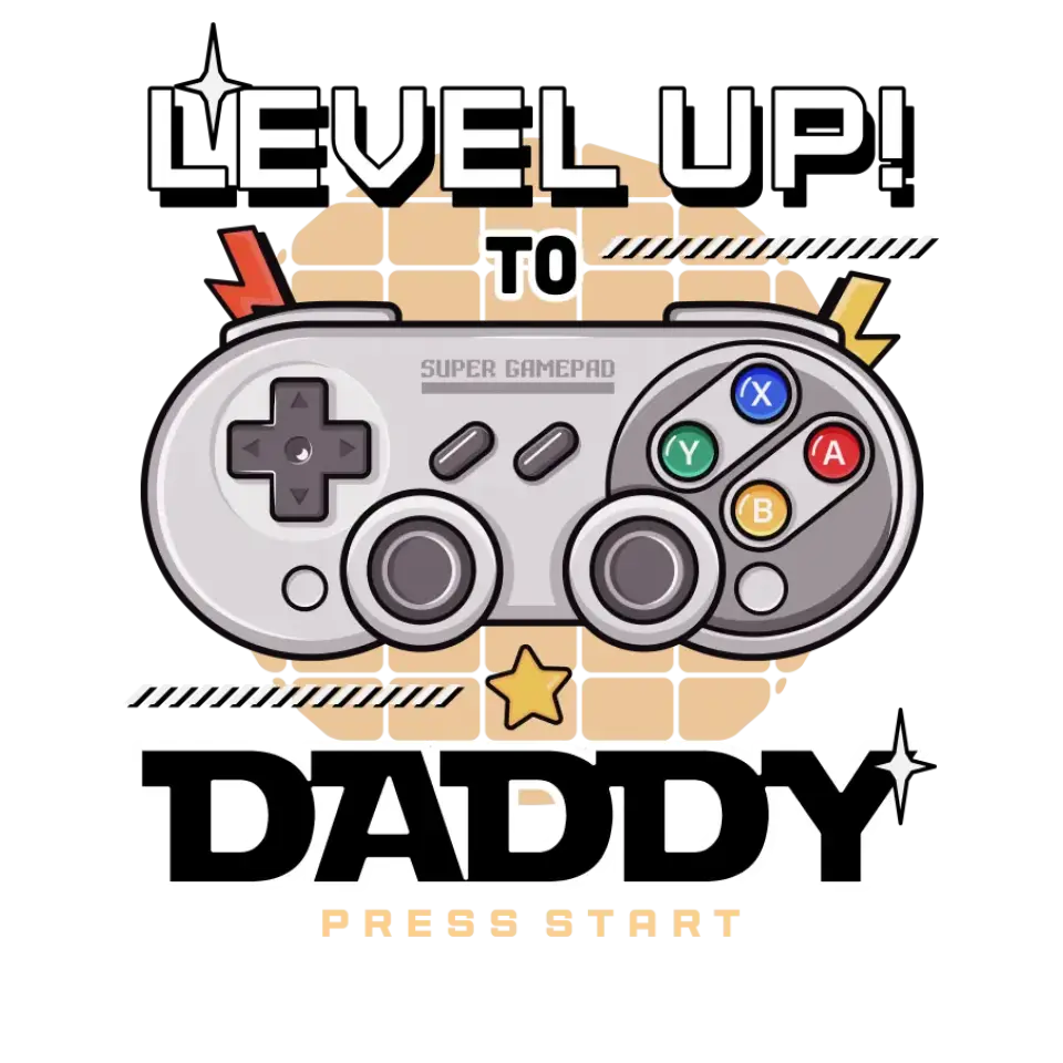 Level Up To Daddy - Custom Character - Personalized Gifts For Dad - T-Shirt