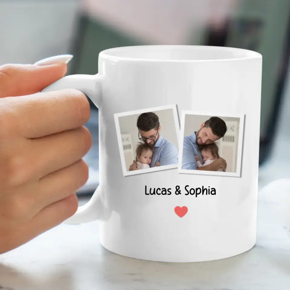 New Baby Girl - Custom Photo - Personalized Gifts For Dad - Mug