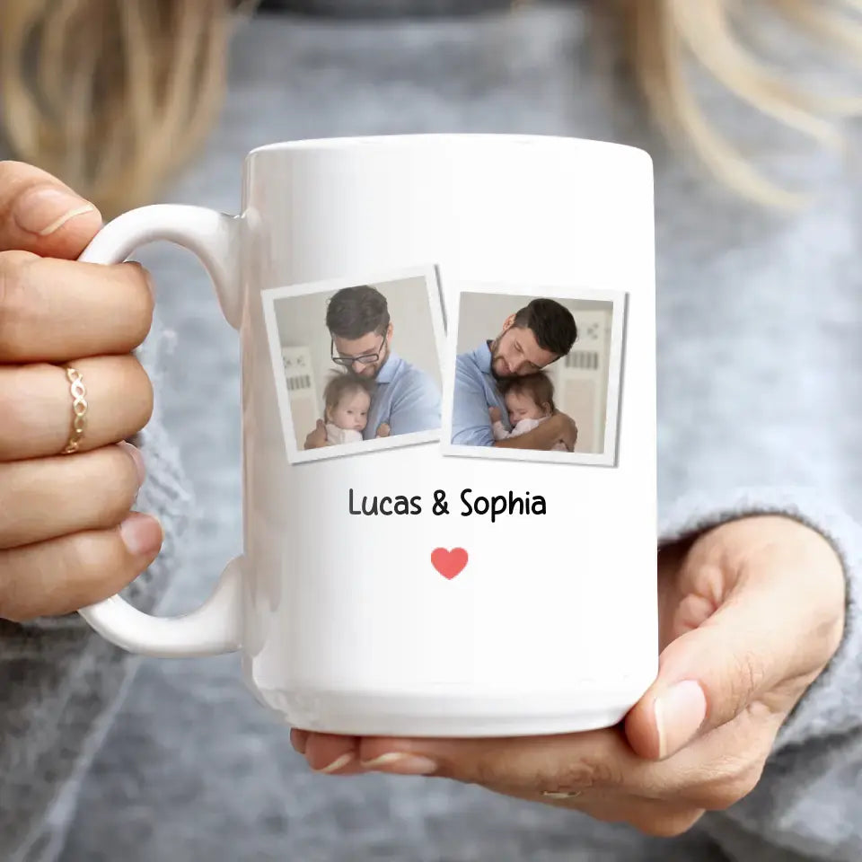 New Baby Girl - Custom Photo - Personalized Gifts For Dad - Mug