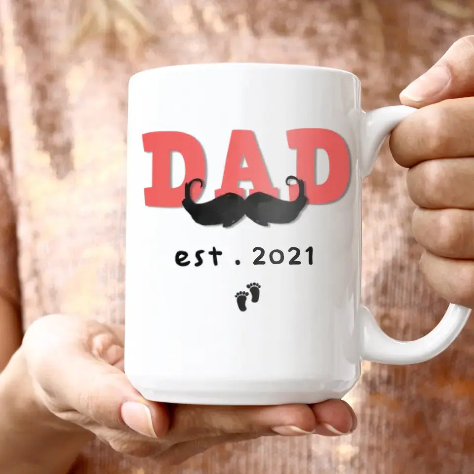 New Baby Girl - Custom Photo - Personalized Gifts For Dad - Mug