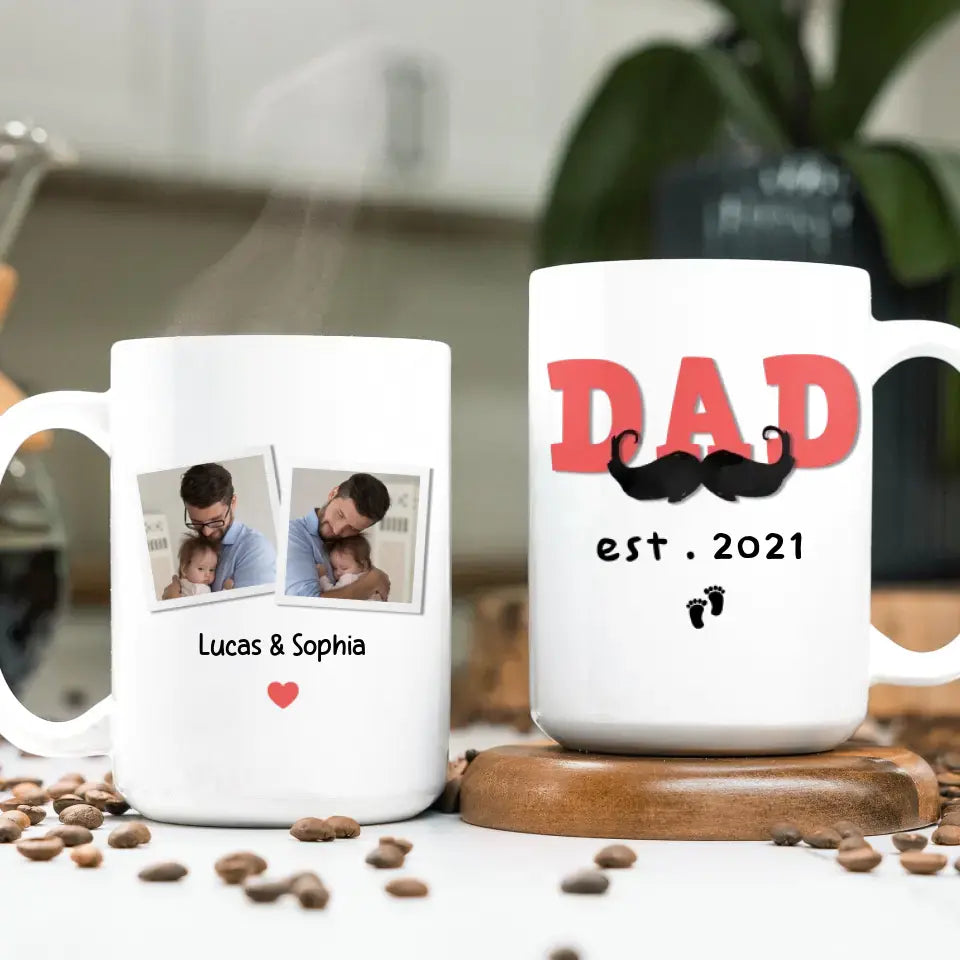 New Baby Girl - Custom Photo - Personalized Gifts For Dad - Mug