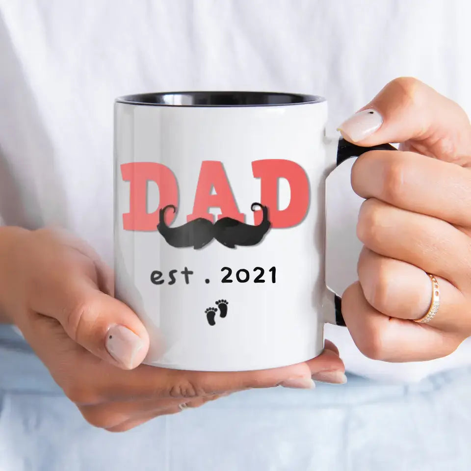 New Baby Girl - Custom Photo - Personalized Gifts For Dad - Mug