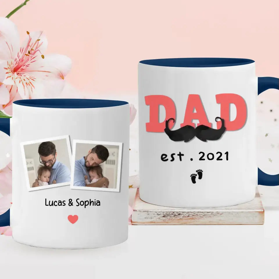 New Baby Girl - Custom Photo - Personalized Gifts For Dad - Mug