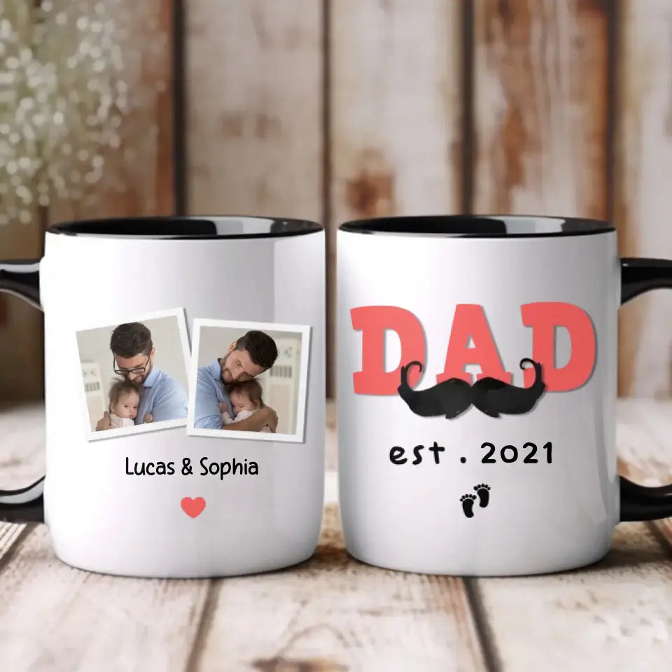 New Baby Girl - Custom Photo - Personalized Gifts For Dad - Mug